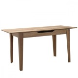Cumpara ieftin Masa Dining Adore Extensibila, Alb / Lemn Natural / Nuc , 120-150 x 75 x 70