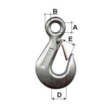 Carlig zincat securizat 1600kg / 24mm/39mm