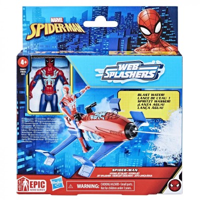 Spiderman Set Vehicul Hydro Jet Si Figurina Spider Man 10cm foto