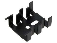 Radiator negru 12,7mm x 25,4mm pentru TO220, TO126, SOT32 foto