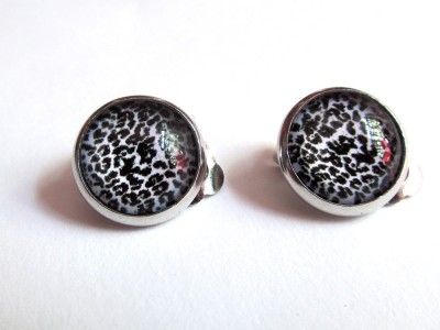 Cercei clips animal print C 12 MM foto