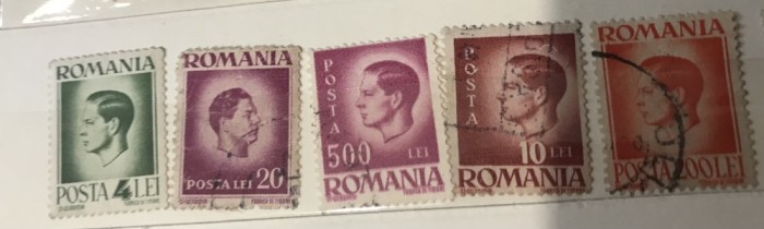 Timbre Mihai 5 valori