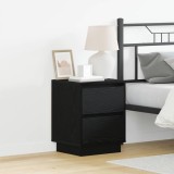 vidaXL Noptierile cu lumini LED 2 buc negru 39x34.5x50 cm