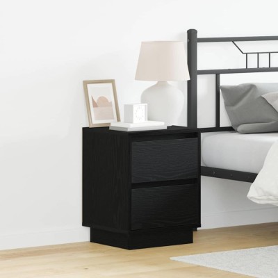 vidaXL Dulap de noapte cu 2 pcs Negru 39 x 34.5 x 50 cm Lemn compozit 869613 foto