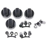Buton aragaz universal set 4 buc, culoare negru