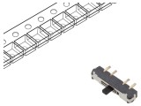 Comutator glisant 3 poziții ON-ON-(ON) 0.3A 4VDC 4 terminale