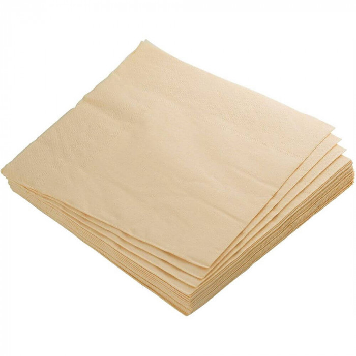 Servetele Crem din Hartie FLUFFY, 150 Buc/Set, 33x33 cm, 2 Straturi, Servetele Crem, Servetele Crem de Masa, Servetele Crem de Hartie, Servetele de Ma