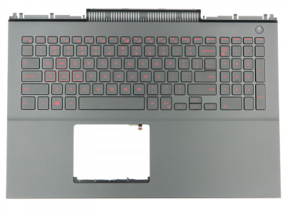 Carcasa superioara palmrest cu tastatura Laptop, Dell, Inspiron 15 7566, 7567, 0KN55, 3R0JR, MDC8K, iluminata, layout US foto