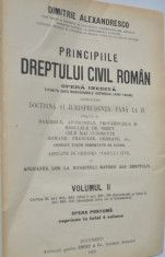 Principiile dreptului civil roman vol II Dimitrie Alexandresco foto