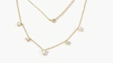 Cumpara ieftin COLIER ARGINT PLACAT CU AUR CU INIMI - LANTISOR MULTI CHARM CU CRISTALE ZIRCONIU INIMA
