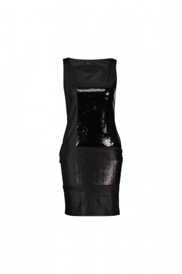 Rochie midi fara maneci cu paiete negre Guess foto