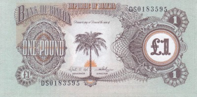 Bancnota Biafra 1 Pound (1968) - P5 UNC ( vezi descriere ) foto