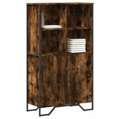 vidaXL Dulap &icirc;nalt, stejar fumuriu, 79,5x35,5x137,5 cm, lemn prelucrat 3295309
