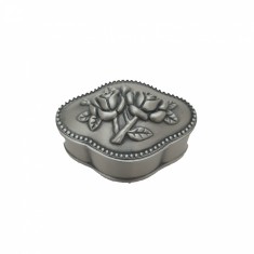 Caseta Mica Metal Bijuterii Trandafiri