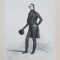 PAUL KOLOUNOFF , LITOGRAFIE DUPA UN DESEN de AUGUSTE RAFFET , MONOCROMA, DATATA 1848