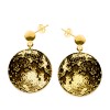 Full Moon - Cercei personalizati luna plina din argint 925 placat cu aur galben 24K