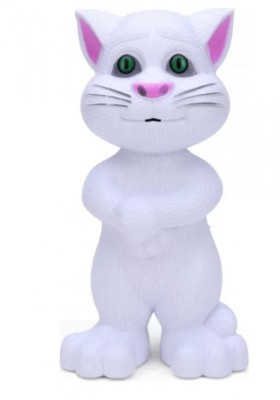 Jucarie interactiva, Talking Tom Alb, 20 cm foto