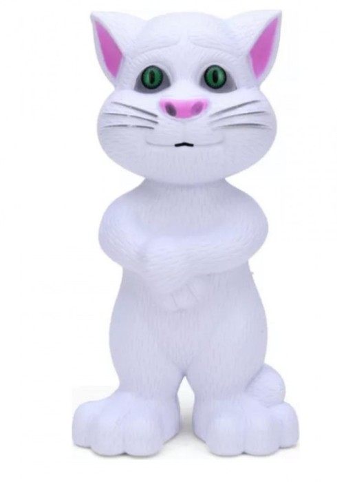 Jucarie interactiva, Talking Tom Alb, 20 cm
