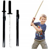SET DE KATANA DE LEMN PENTRU ANTRENAMENT 53 CM SAMURAI CU TEACȘI ȘI &Icirc;MPACETARE