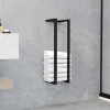 VidaXL Suport de prosoape, negru, 12,5 x 12,5 x 60 cm, fier 325919