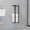 vidaXL Suport de prosoape, negru, 12,5 x 12,5 x 60 cm, fier 325919