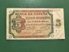 SPANIA BURGOS 5 PESETAS 1938
