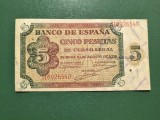 SPANIA BURGOS 5 PESETAS 1938