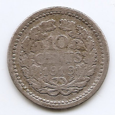 Olanda 10 Cents 1919 - Wilhelmina, Argint 1.4 g/640, 15 mm KM-145 (2)