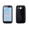 Husa Silicon S-Line Neagra pentru Huawei Ascend Y600 - Protectie Premium