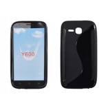 Husa Silicon S-Line Neagra pentru Huawei Ascend Y600 - Protectie Premium