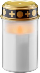 Lumanare funerara LED alb cu efect palpaitor realist alb cald 2700K Goobay 64604