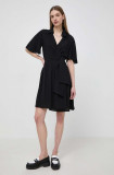 Cumpara ieftin Karl Lagerfeld rochie culoarea negru, mini, evazati