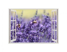 Autocolant decorativ, Fereastra, Arbori si flori, Multicolor, 83 cm, 486ST foto