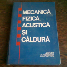 MECANICA FIZICA, ACUSTICA SI CALDURA - COSMA TUDOSE