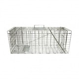 Capcana metalica robusta tip colivie pentru capturarea animalelor salbatice 78x30x32cm