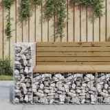 VidaXL Bancă de grădină design gabion 92x71x65,5 cm lemn pin impregnat
