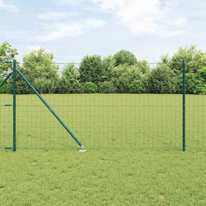 Euro Fence Set de 2 Verde Oțel vopsit electrostatic 25 x 1.2 m