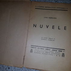 LIVIU REBREANU- NUVELE, cca 1938, Desene Aurel Jiquidi