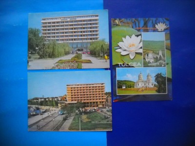 HOPCT LOT 1900 TULCEA -3 CARTI POSTALE-RSR-CIRCULATE foto