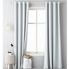 Draperie opaca cu inele Jemidi, 140 x 250 cm, Alb, Poliester, 55309.02.02