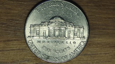 SUA / USA - moneda de colectie - 5 cents 2020 semn monetar P (Philadelphia) - &amp;quot;Jefferson Nickel&amp;quot; - Return to Monticello foto