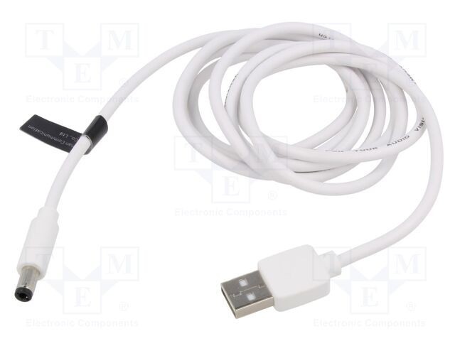 Cablu USB A la DC 5,5/2,5 alb 1,5m VENTION