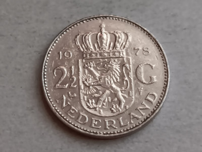 M3 C50 - Moneda foarte veche - Olanda ante euro - 2 1/2 gulden - 1978 foto