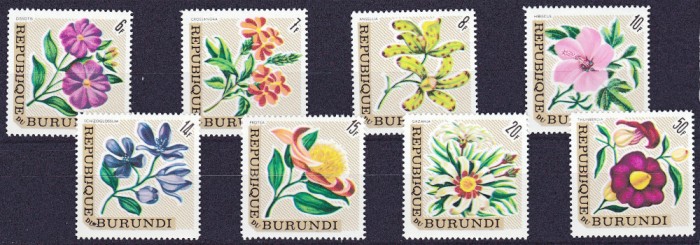 DB1 Burundi 1967 Flori 8 v. MNH