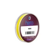Fir textil impletit Delphin HERO 8, galben fluo, 8 fire 0.12 mm