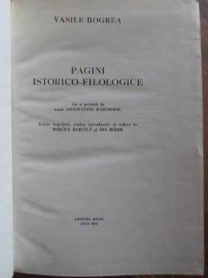 PAGINI ISTORICO-FILOLOGICE-VASILE BOGREA-227729 foto