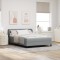 vidaXL Pat boxspring cu saltea Gri deschis 140 x 190 cm țesătură 3340080