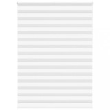 Jaluzea tip zebra alb lățime țesătură 150,9 cm poliester