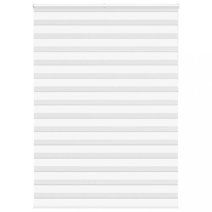 Jaluzea tip zebra alb lățime țesătură 150,9 cm poliester