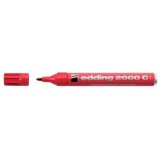 Marker permanent Edding 2000C, corp metalic, varf rotund, 1. 5-3 mm, rosu